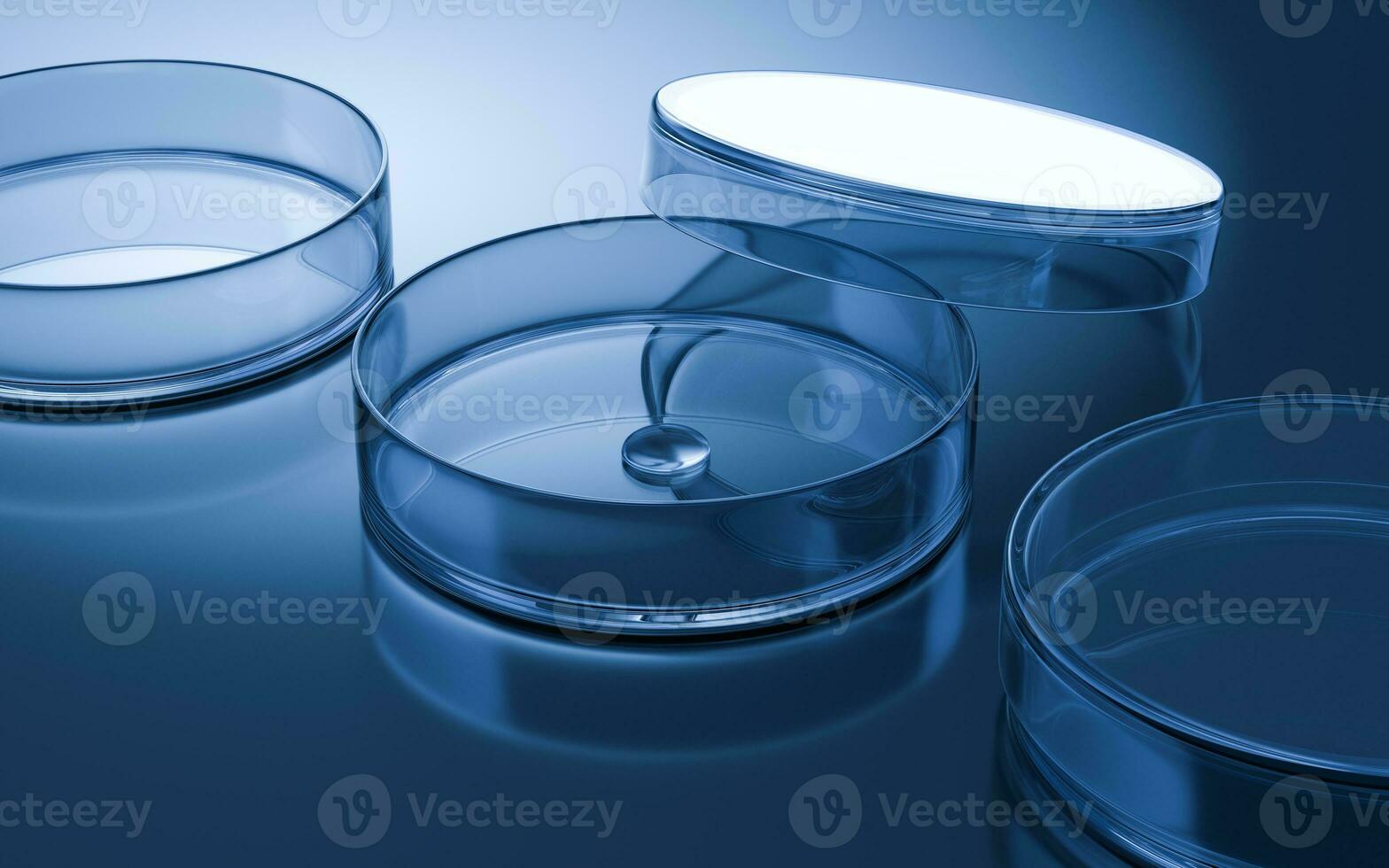 Glassware in the laboratory, 3d rendering. photo