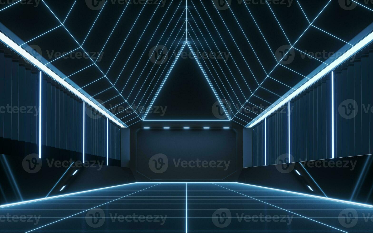 The black empty room, 3d rendering. photo