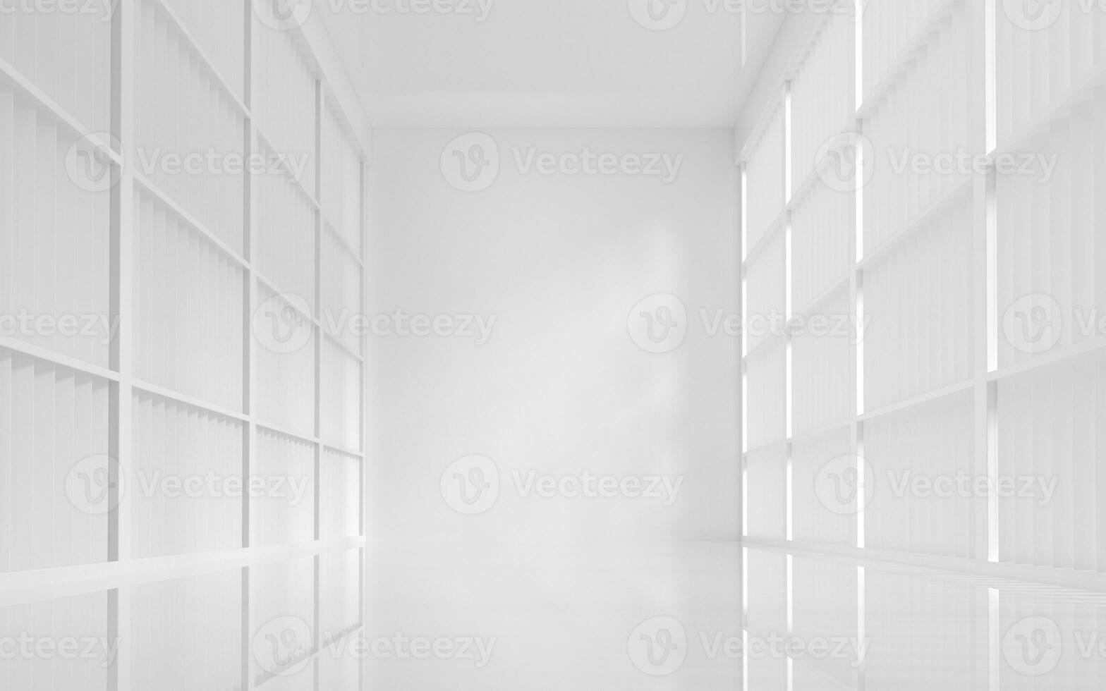 The white empty room, 3d rendering. photo
