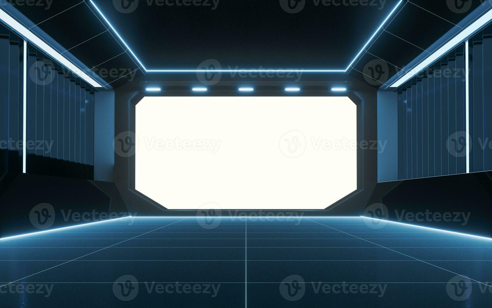 The black empty room, 3d rendering. photo