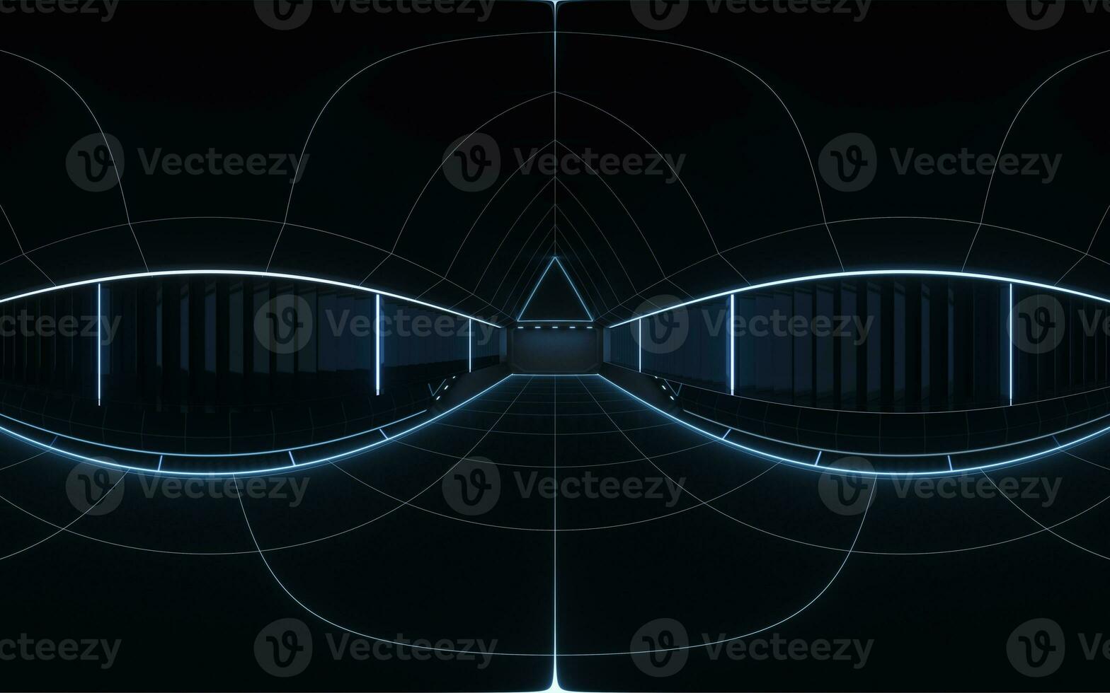 Panoramic view of the empty room, 3d rendering. photo