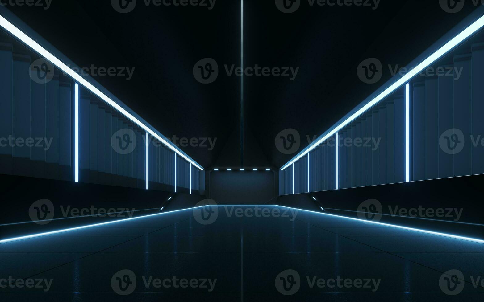 The black empty room, 3d rendering. photo