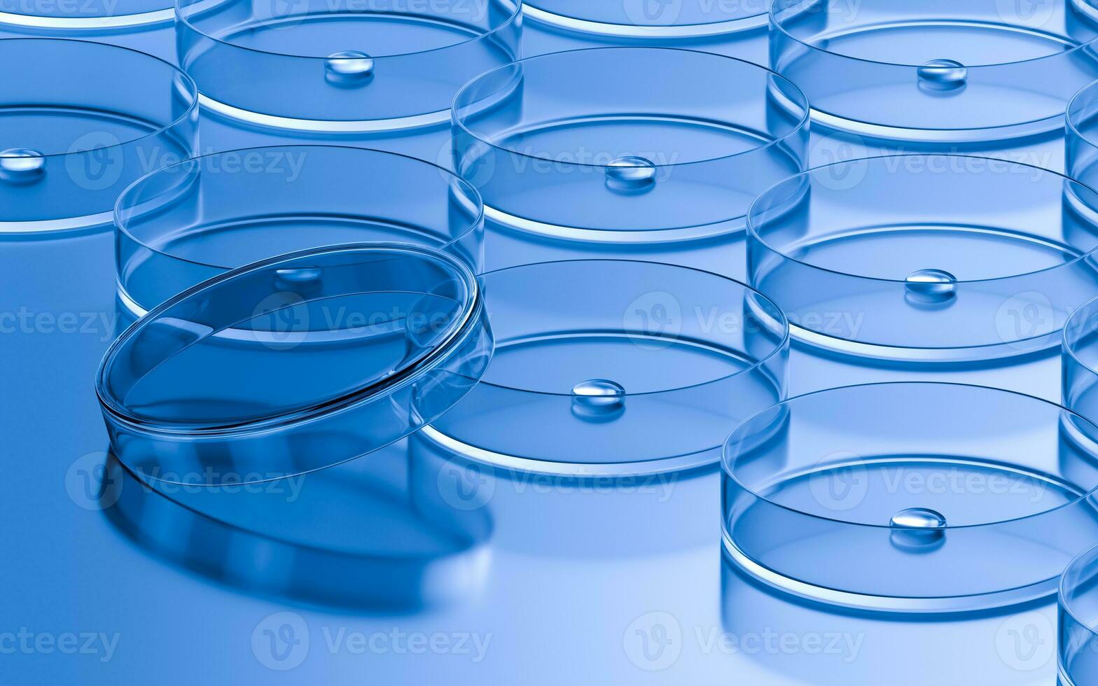 Glassware in the laboratory, 3d rendering. photo