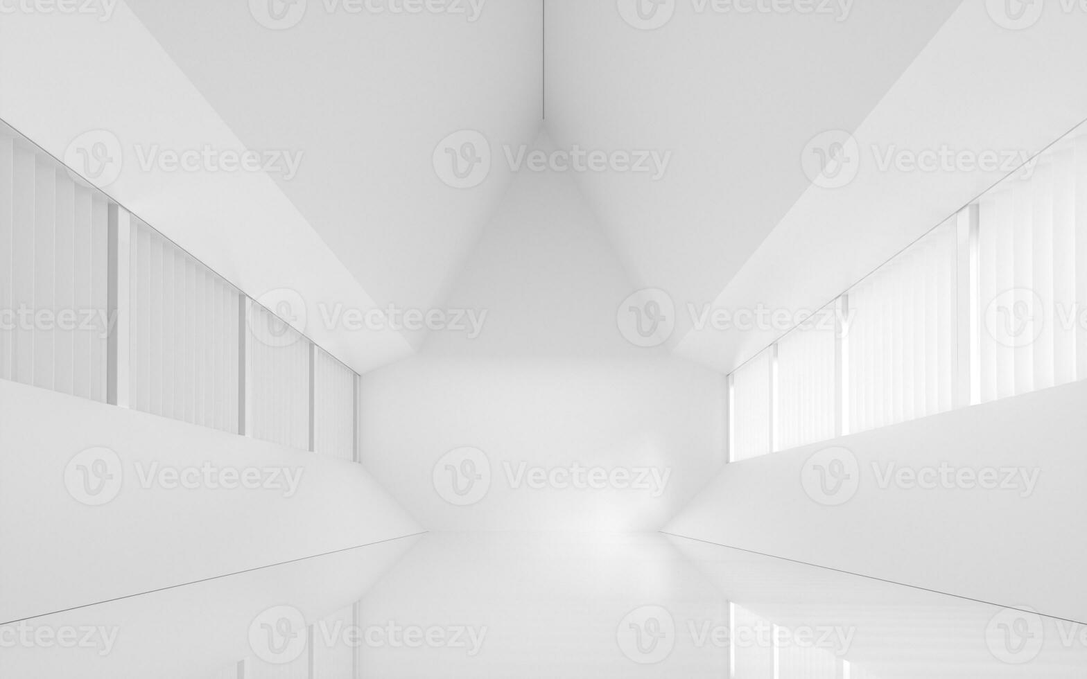 el blanco vacío habitación, 3d representación. foto