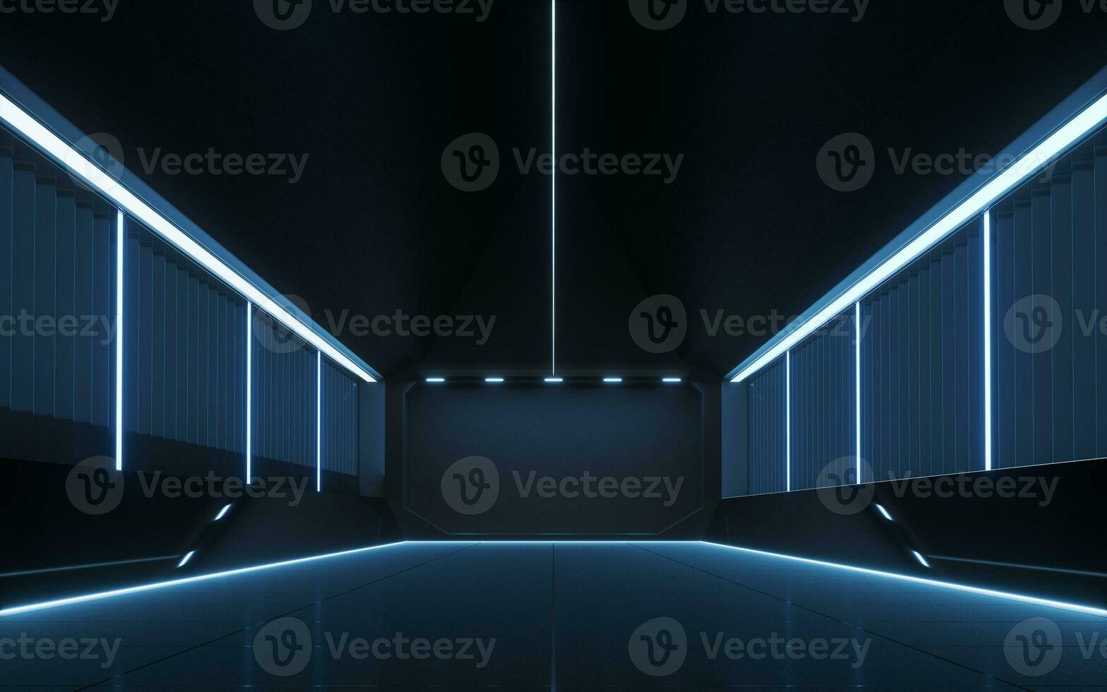 The black empty room, 3d rendering. photo