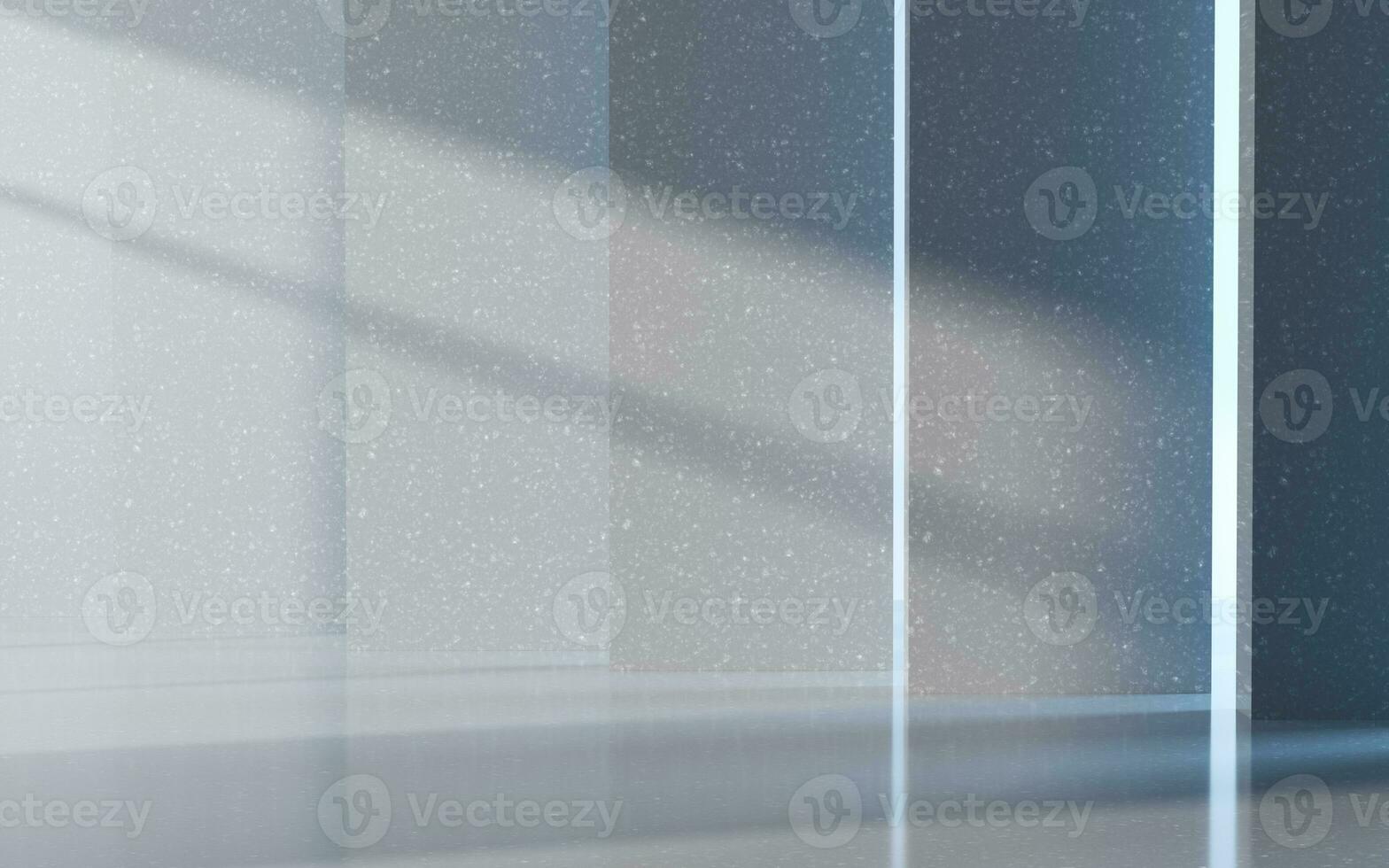 Shadow in the empty room, 3d rendering. photo
