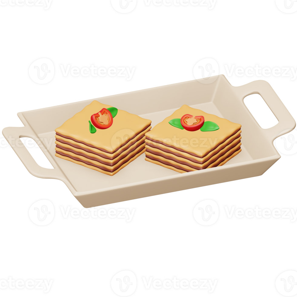 Food Stuffing 3d rendering isometric icon. png