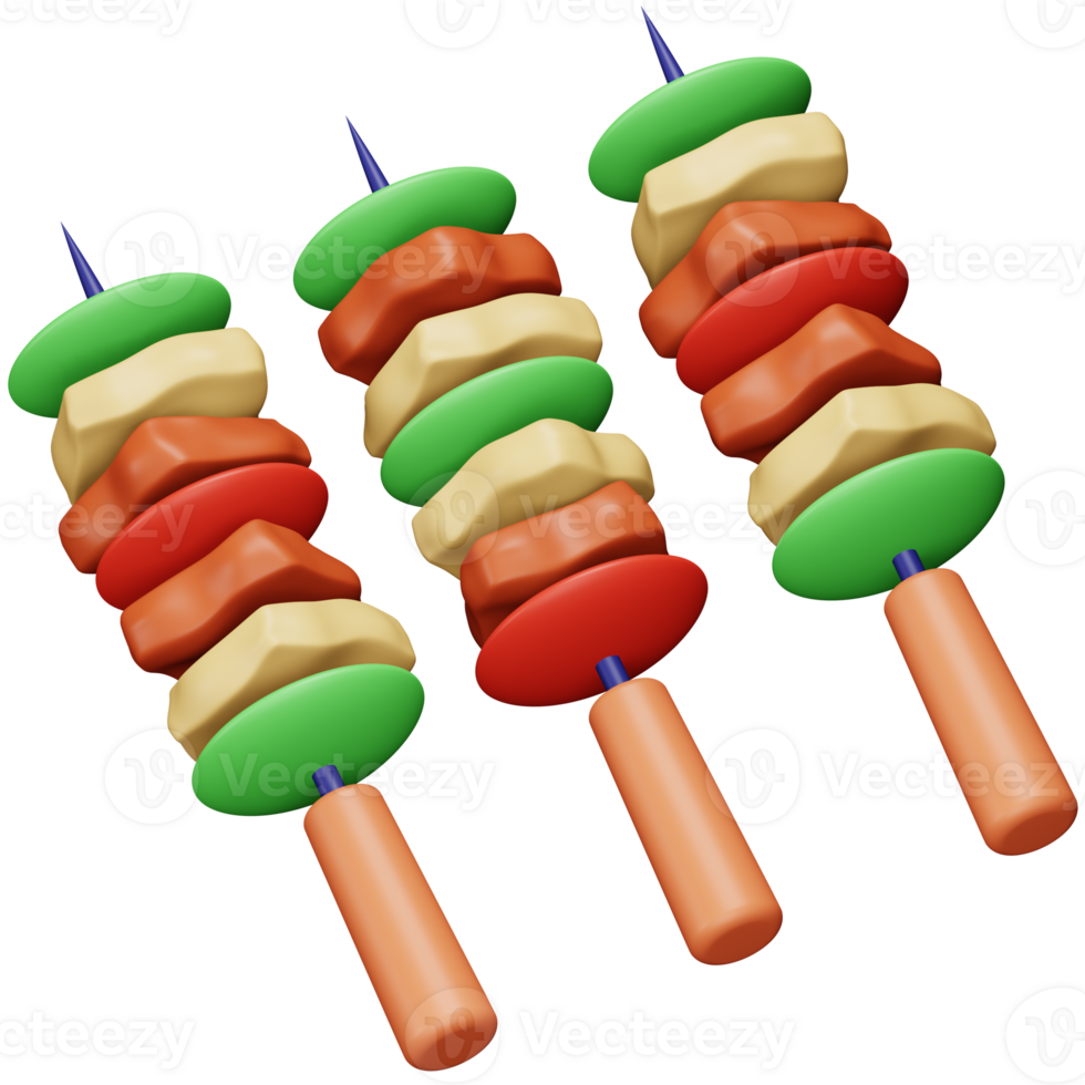 churrasco bife 3d Renderização isométrico ícone. png