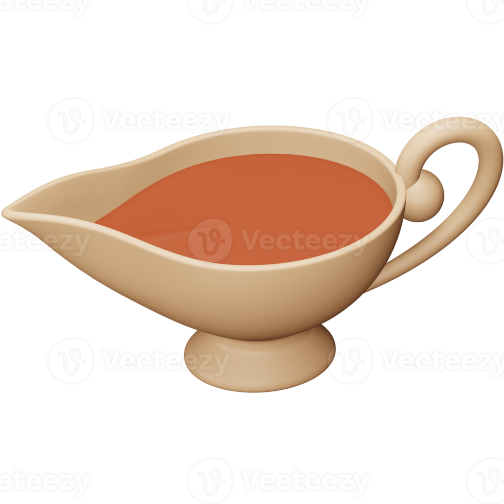 Gravy 3d rendering isometric icon. png