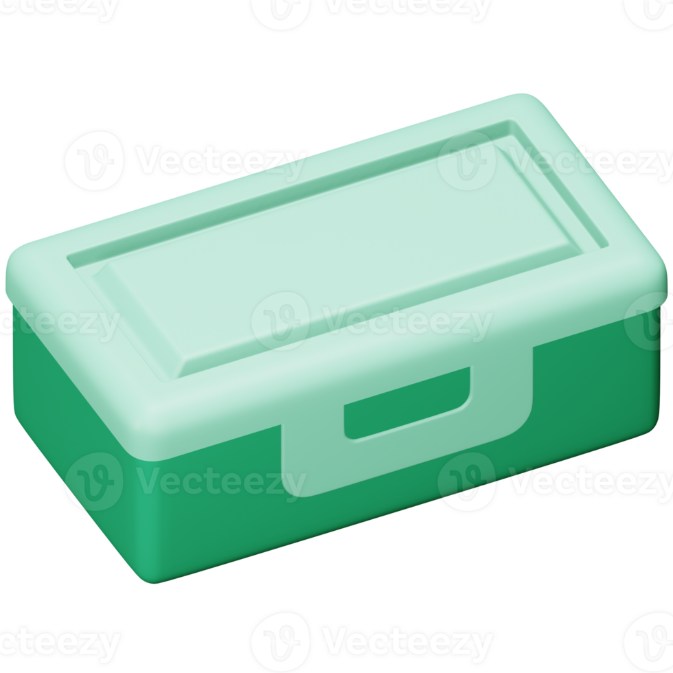 Food Container 3d rendering isometric icon. png