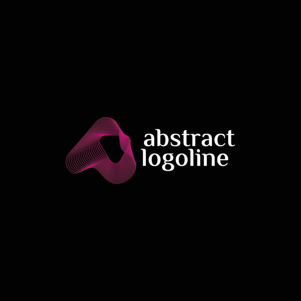 Abstract line logo design concept vector