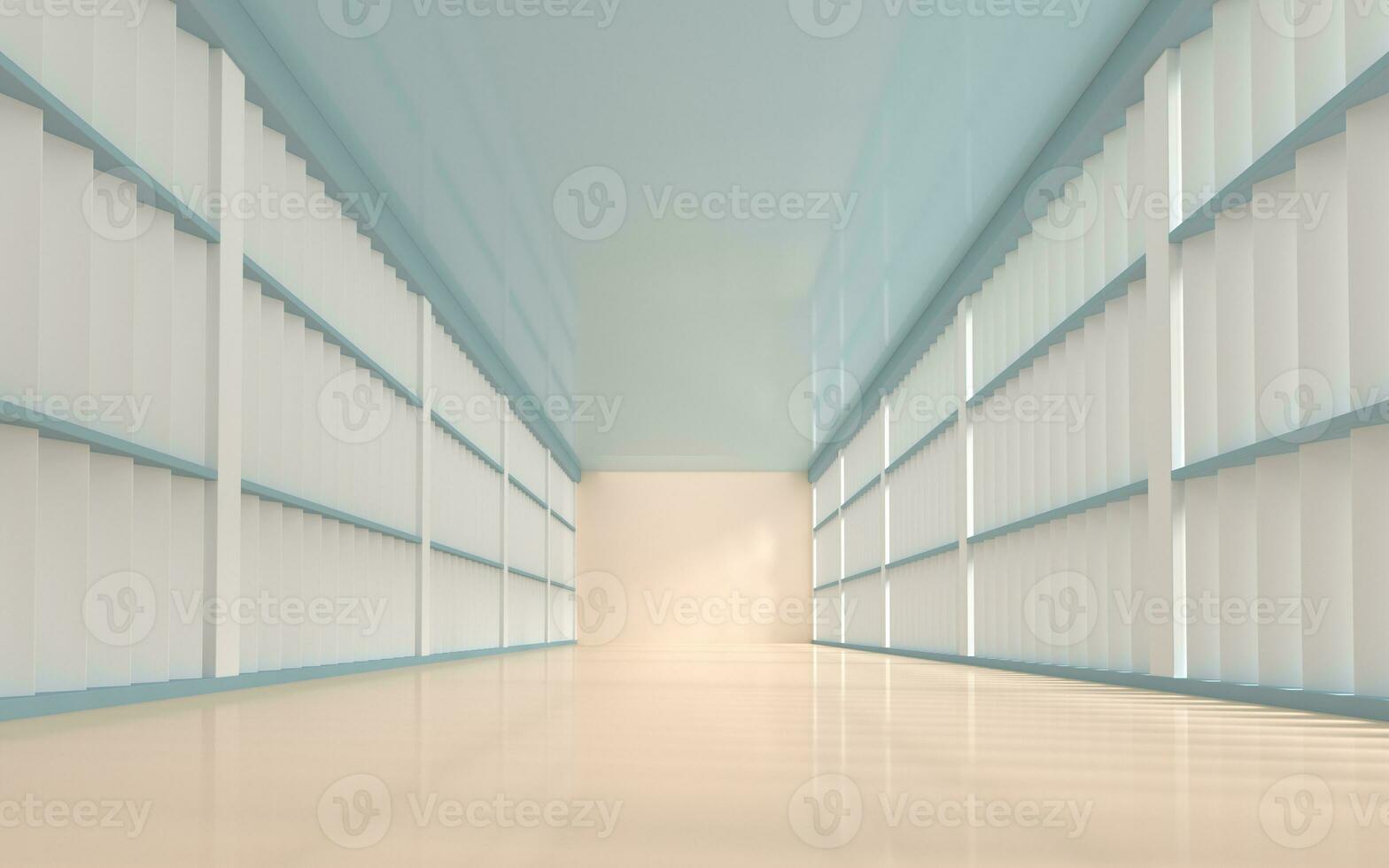 The yellowish empty room, 3d rendering. photo