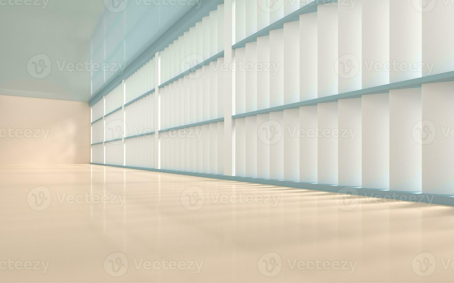 The yellowish empty room, 3d rendering. photo