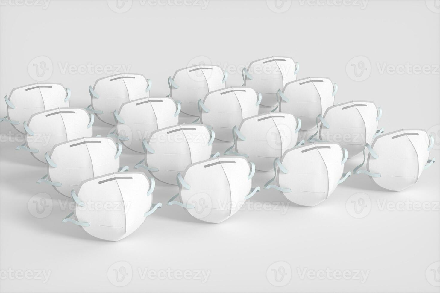 Medical mask with white background,3d rendering. photo