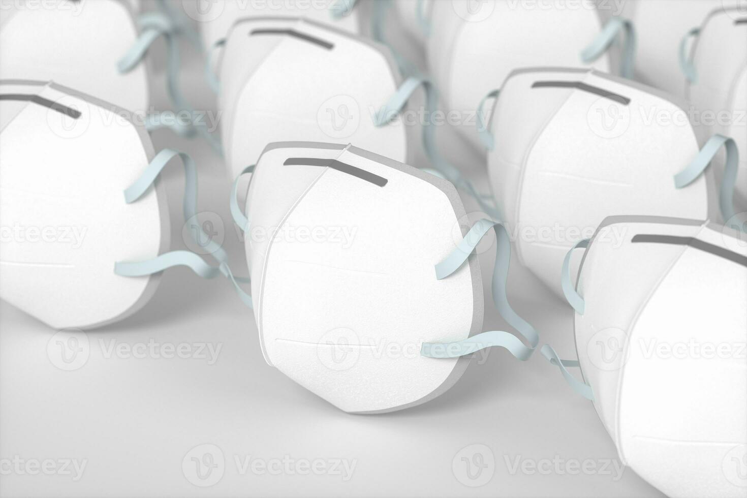Medical mask with white background,3d rendering. photo
