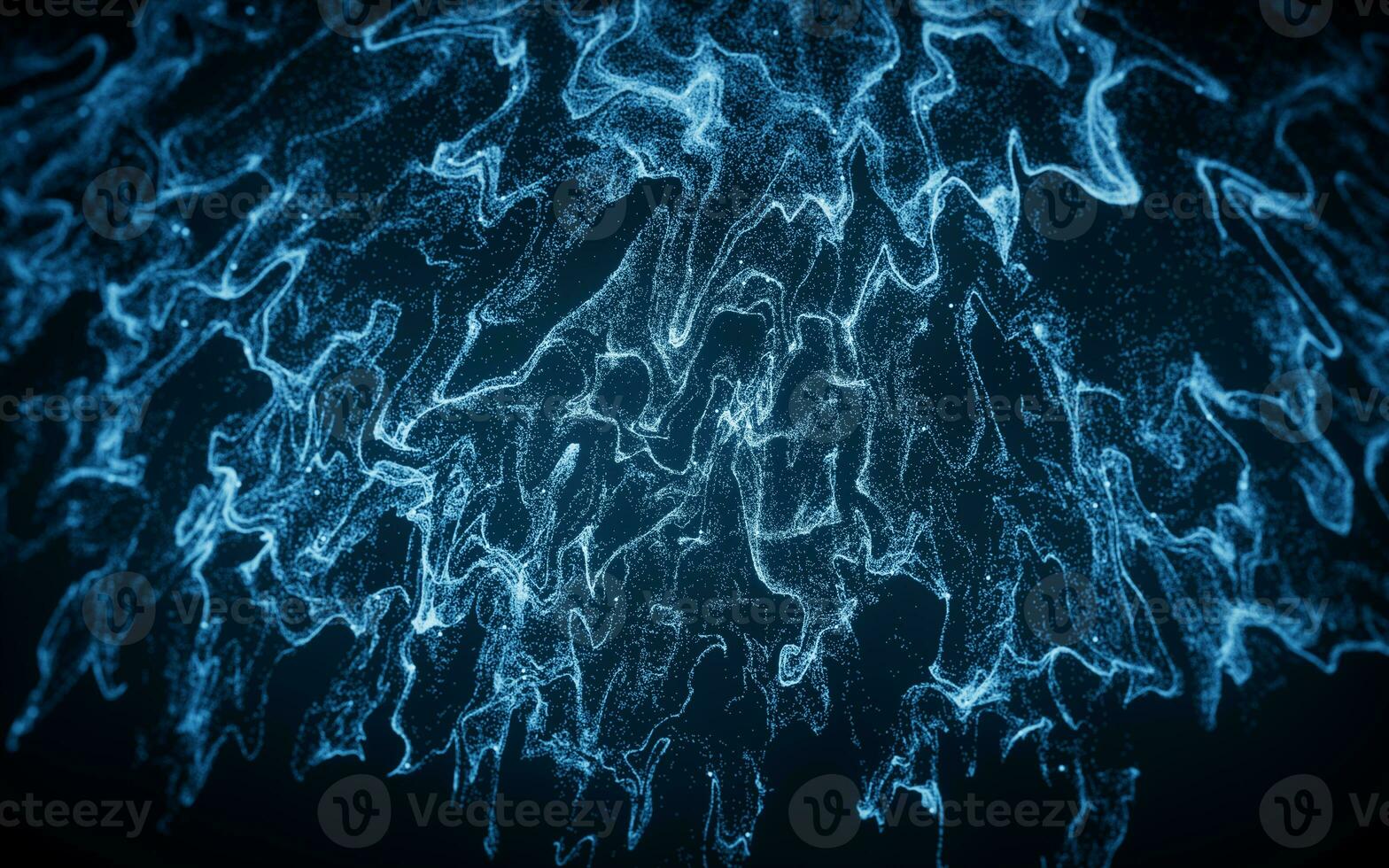 Abstract particles with wave pattern, 3d rendering. photo
