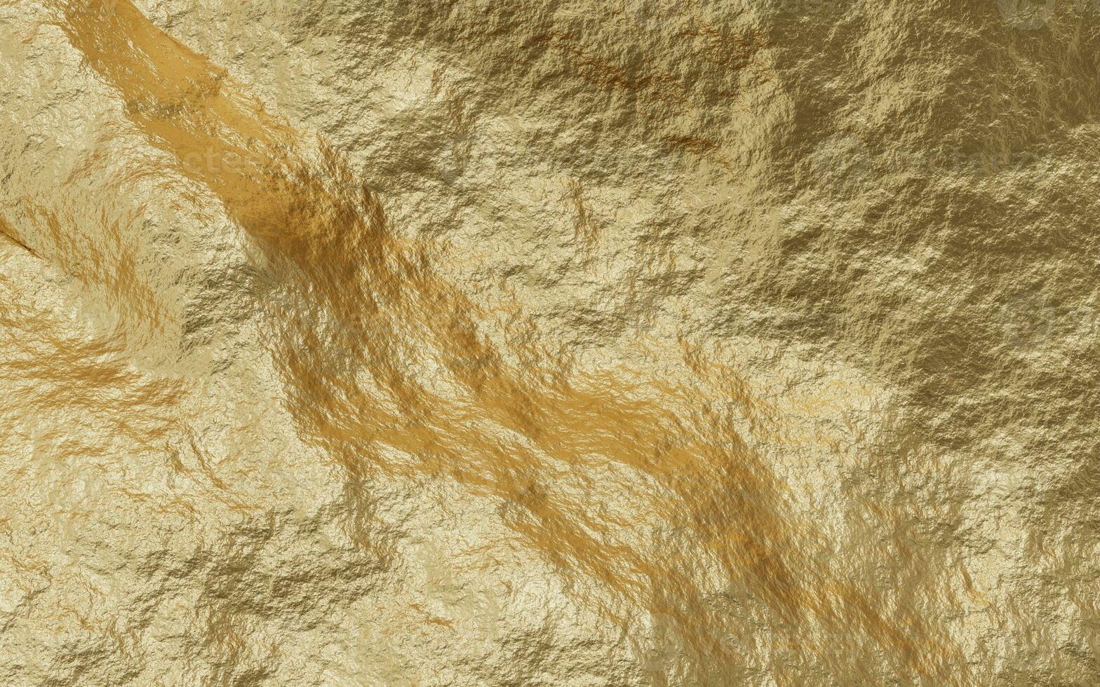 Gold and rough texture, 3d rendering. photo