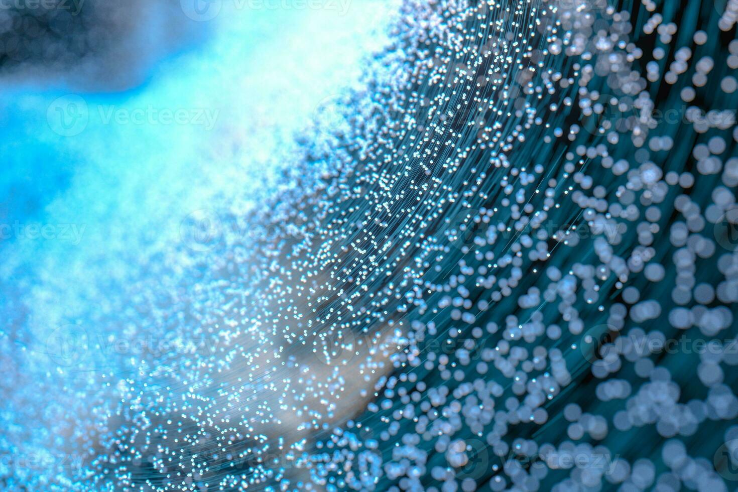 Glowing shiny sparkles with black background, 3d rendering. photo