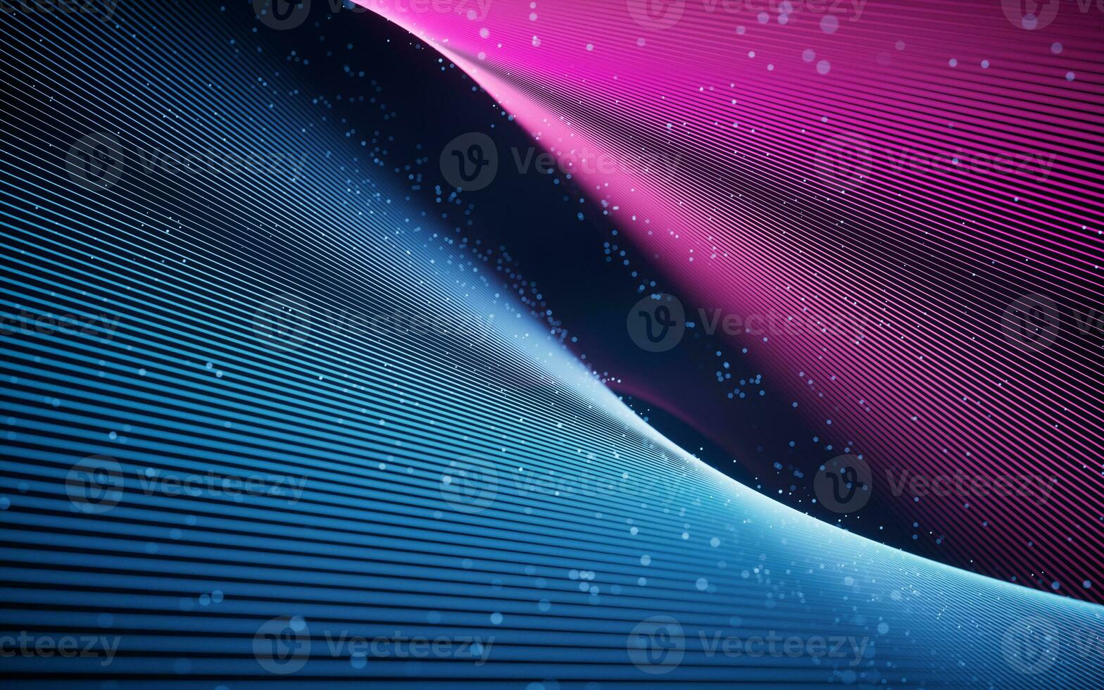 Glowing laser lines, abstract background, 3d rendering. photo