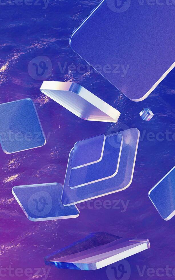 Gradient glasses and cubes, 3d rendering. 27857133 Stock Photo at Vecteezy