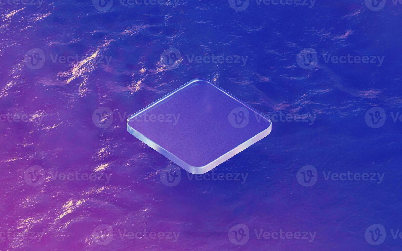 Gradient glasses and cubes, 3d rendering. photo