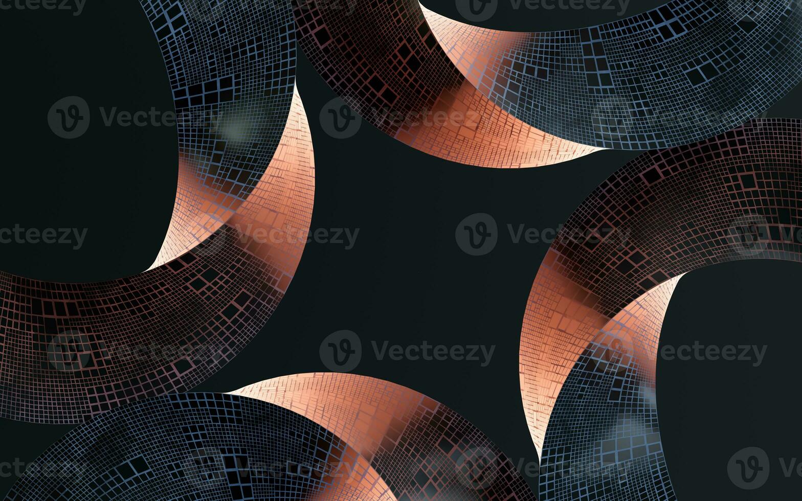 Abstract curve geometry background, 3d rendering. photo