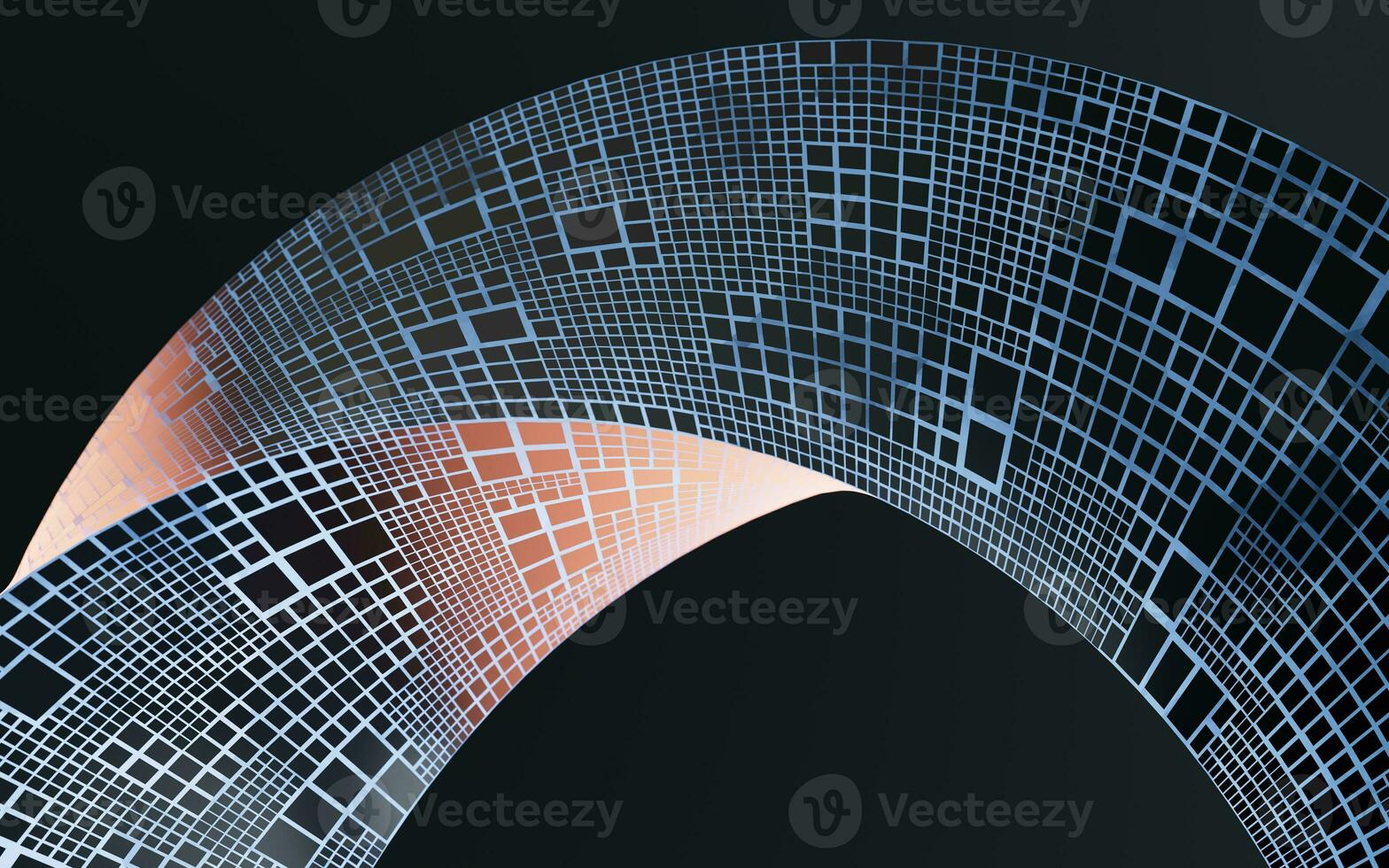 Abstract curve geometry background, 3d rendering. photo