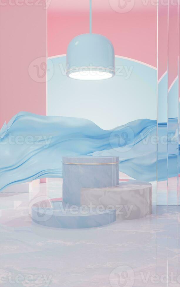Flowing wave cloth, 3d rendering. photo