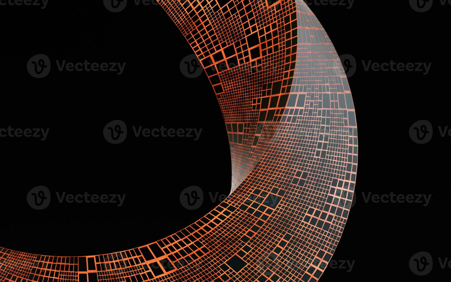 Abstract curve geometry background, 3d rendering. photo