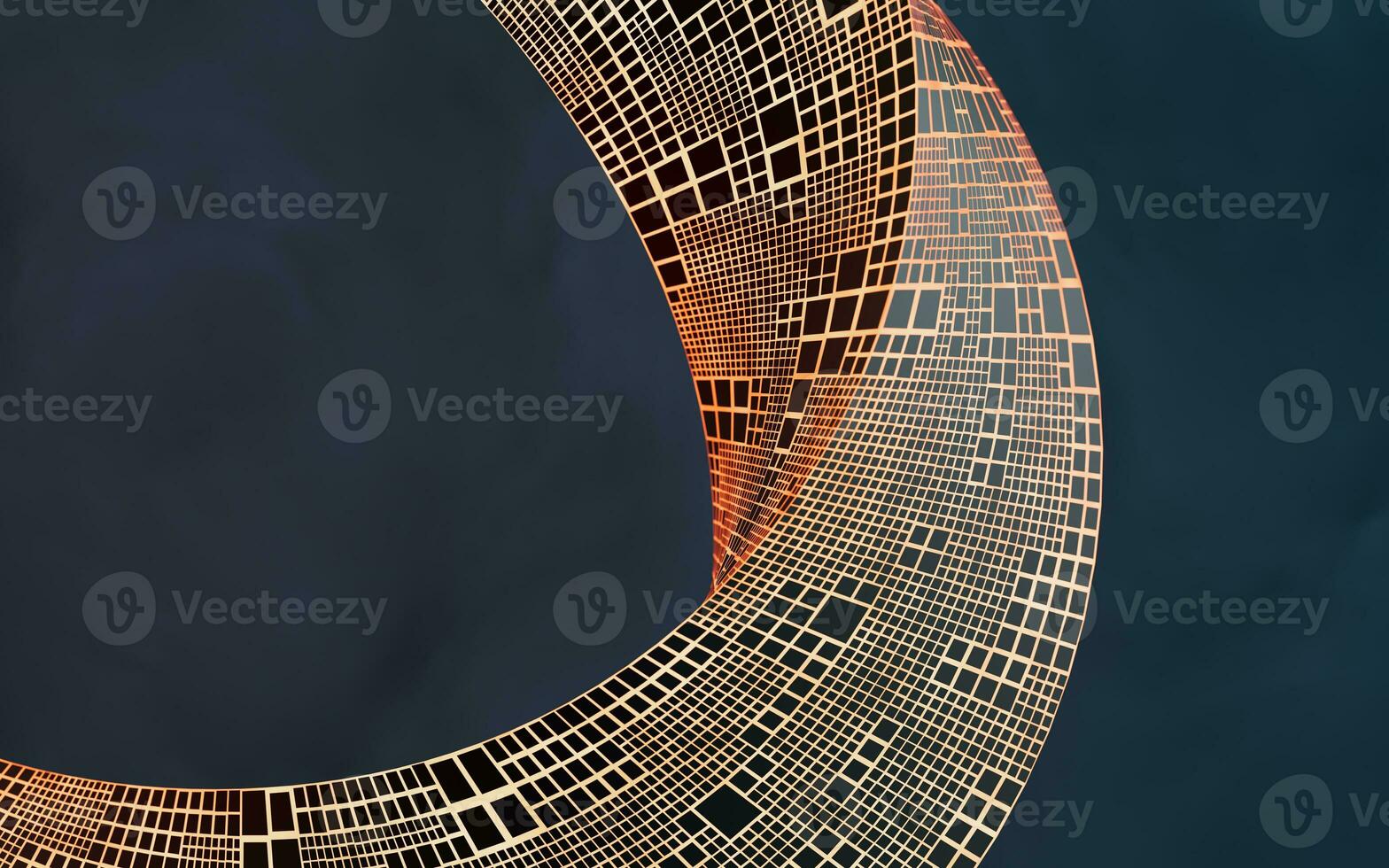 Abstract curve geometry background, 3d rendering. photo