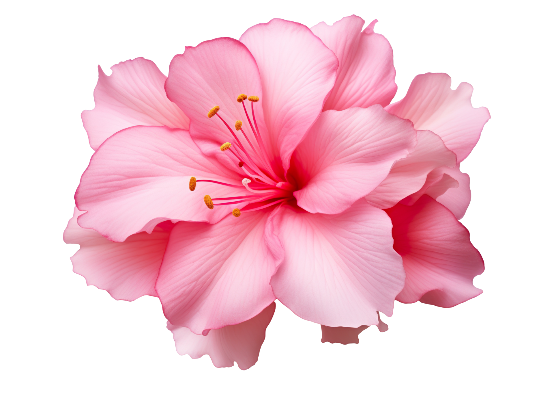 Beautiful and photorealistic, pink flower blossom on transparent ...