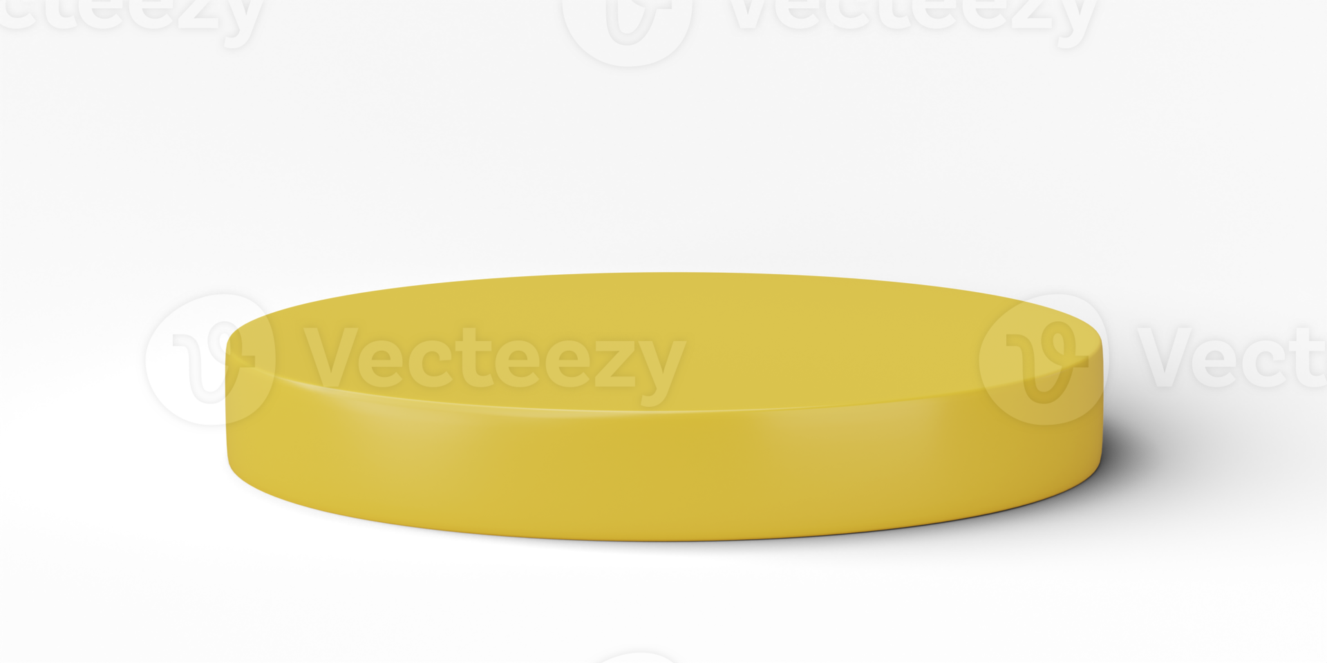 3D, Yellow cylinder podium display scene of minimal geometric platform base isolated on transparent background png file.