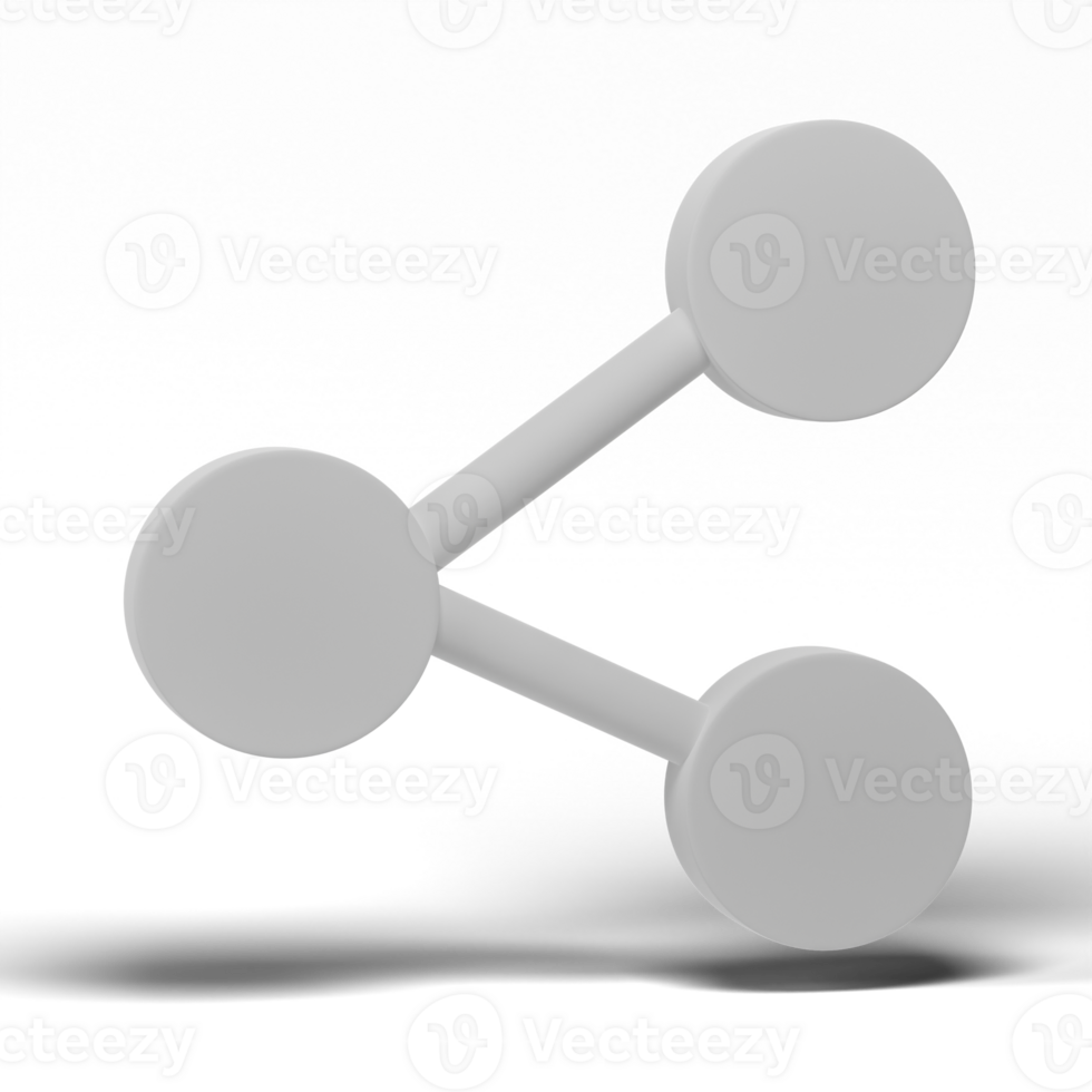 3d veroorzaken. delen teken icoon geïsoleerd Aan transparant achtergrond. sociaal media, verbinding, netwerk concept. png