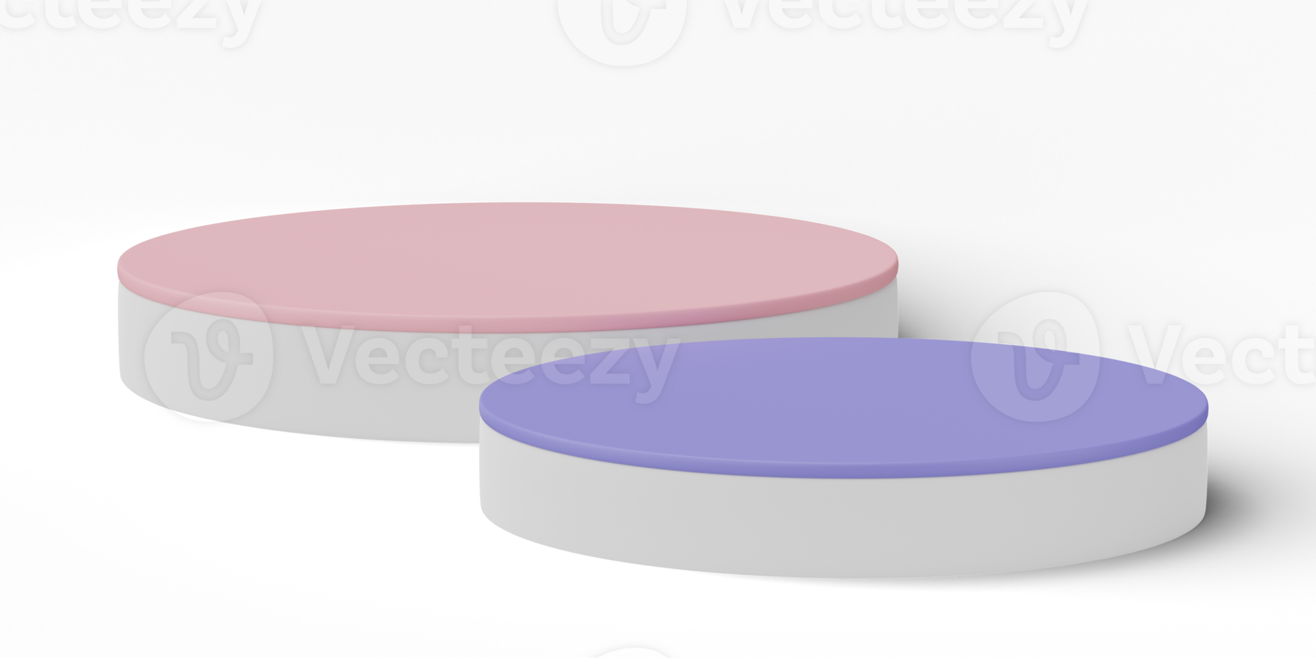 3D, cylinder podium display scene of minimal geometric platform base isolated on transparent background png file