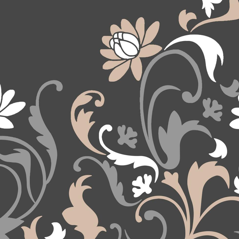 floral abstract pattern suitable for textile and printing needs vector