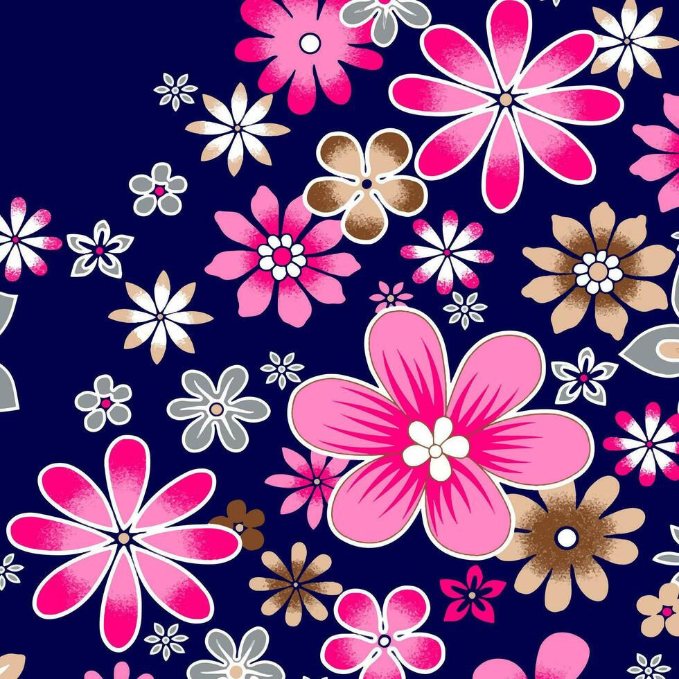 floral abstract pattern suitable for textile and printing needs vector