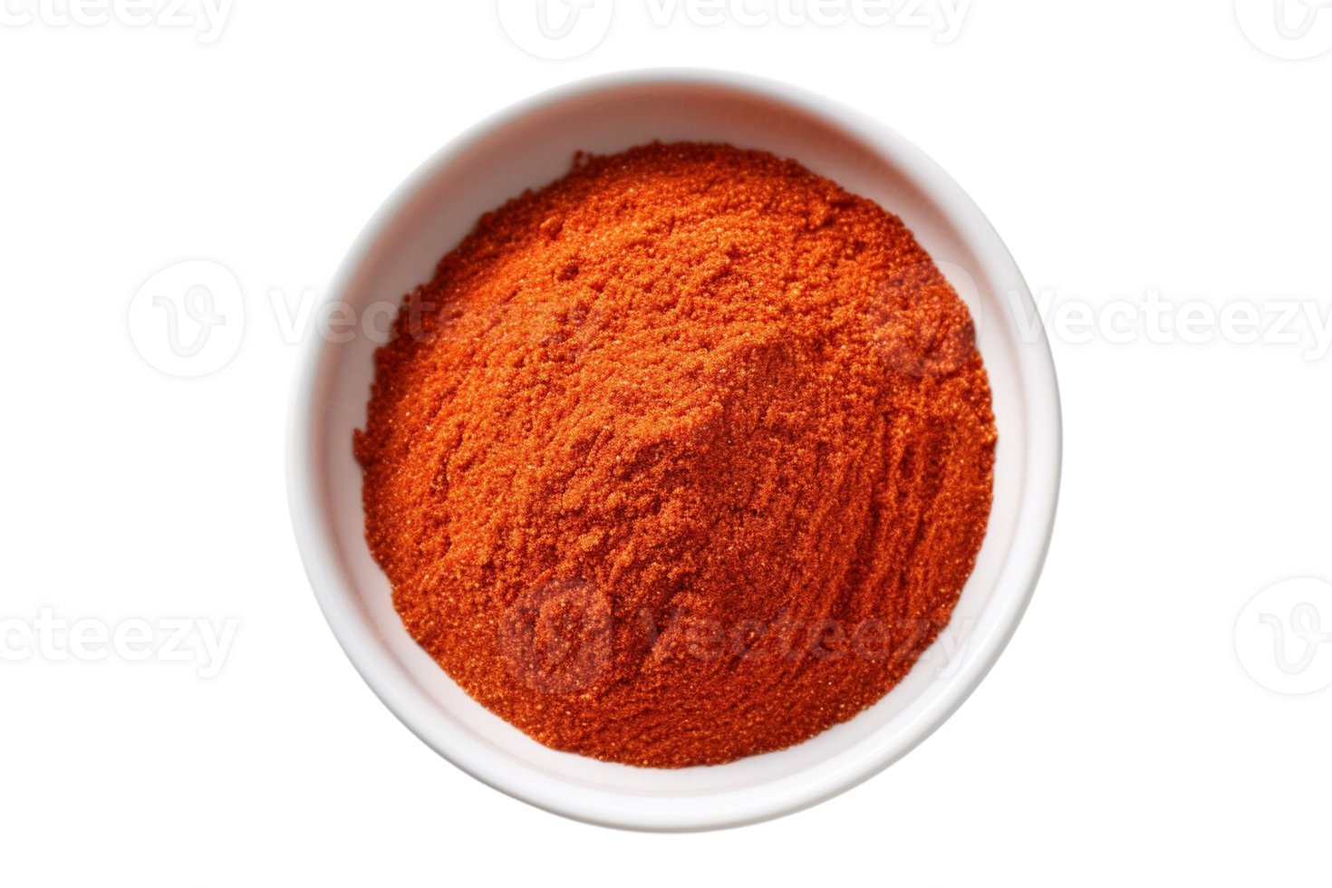 pepper powder on isolated background.Healthy and vegan concept.Created with Generative AI technology. png