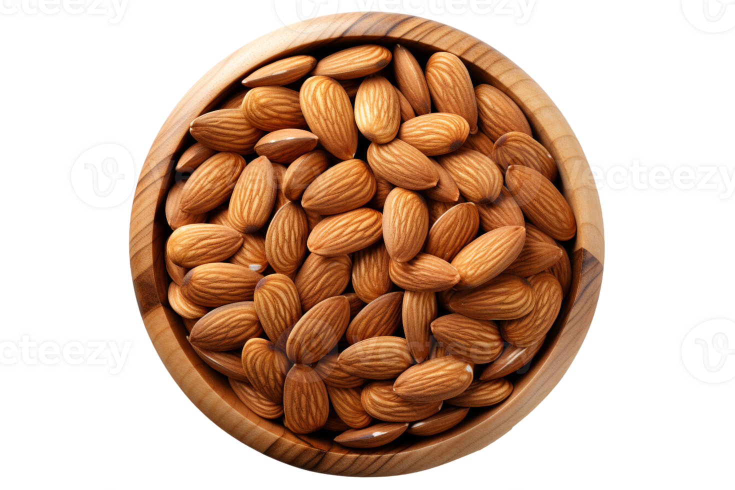 bol de amandes sur isolé contexte.santé nourriture concept.créé avec génératif ai technologie. png