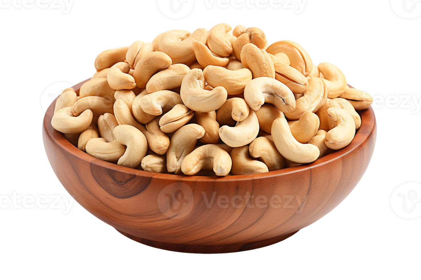 anacardo nueces en el cuenco en aislado fondo.saludable y vegano concepto.creado con generativo ai tecnología. png