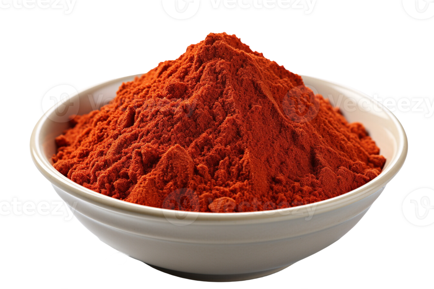 pepper powder on isolated background.Healthy and vegan concept.Created with Generative AI technology. png