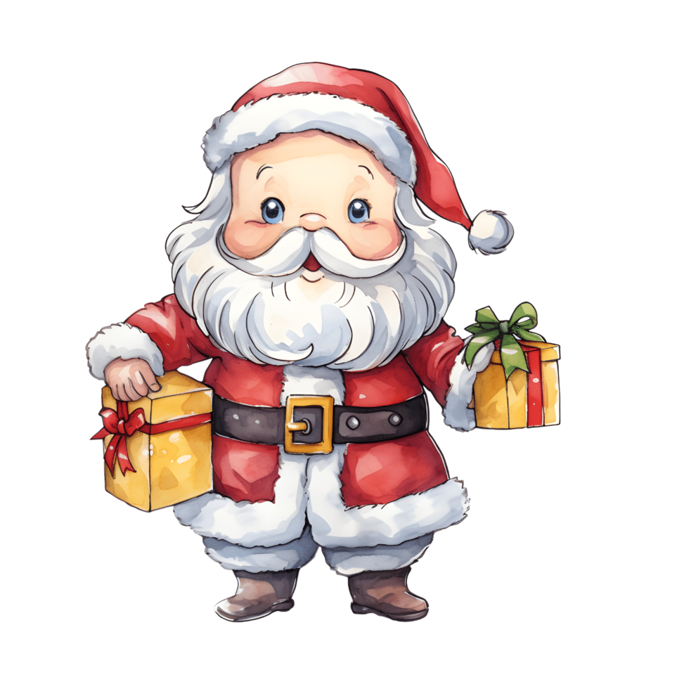 Santa Claus diletto su trasparente png sfondo ai Generatore