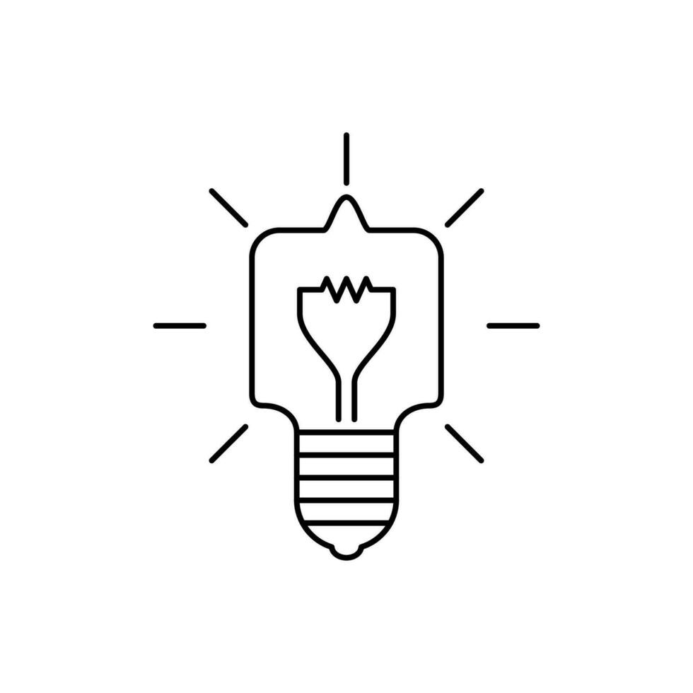 sencillo lámpara símbolo. mínimo, Delgado y limpio. usado para logo, símbolo, firmar, web, móvil y infografía vector
