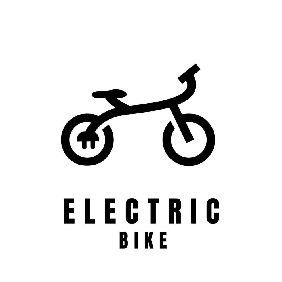 eléctrico bicicleta logo, vehículo diseño, deporte bicicleta vector, bicicleta modelo icono ilustración vector