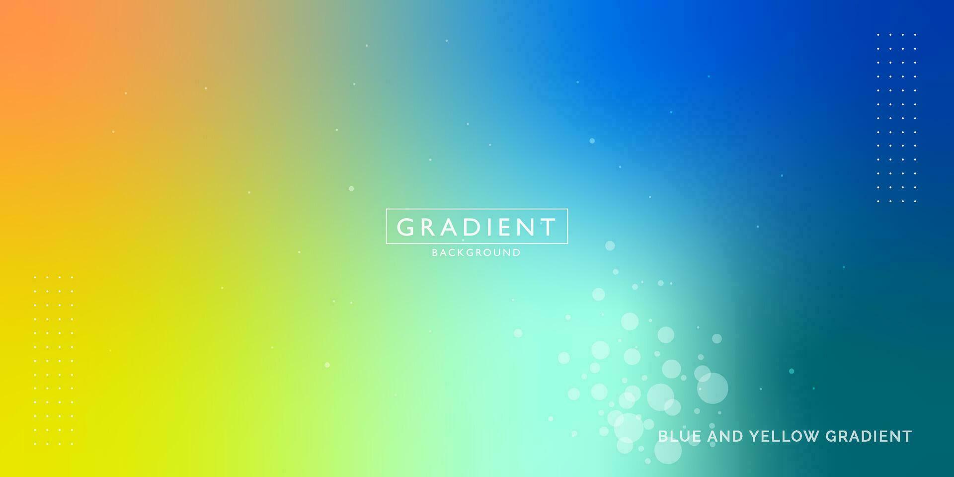 Blue and Yellow  Gradient Background or Gradient Abstract Background or Full Color Abstract Background vector