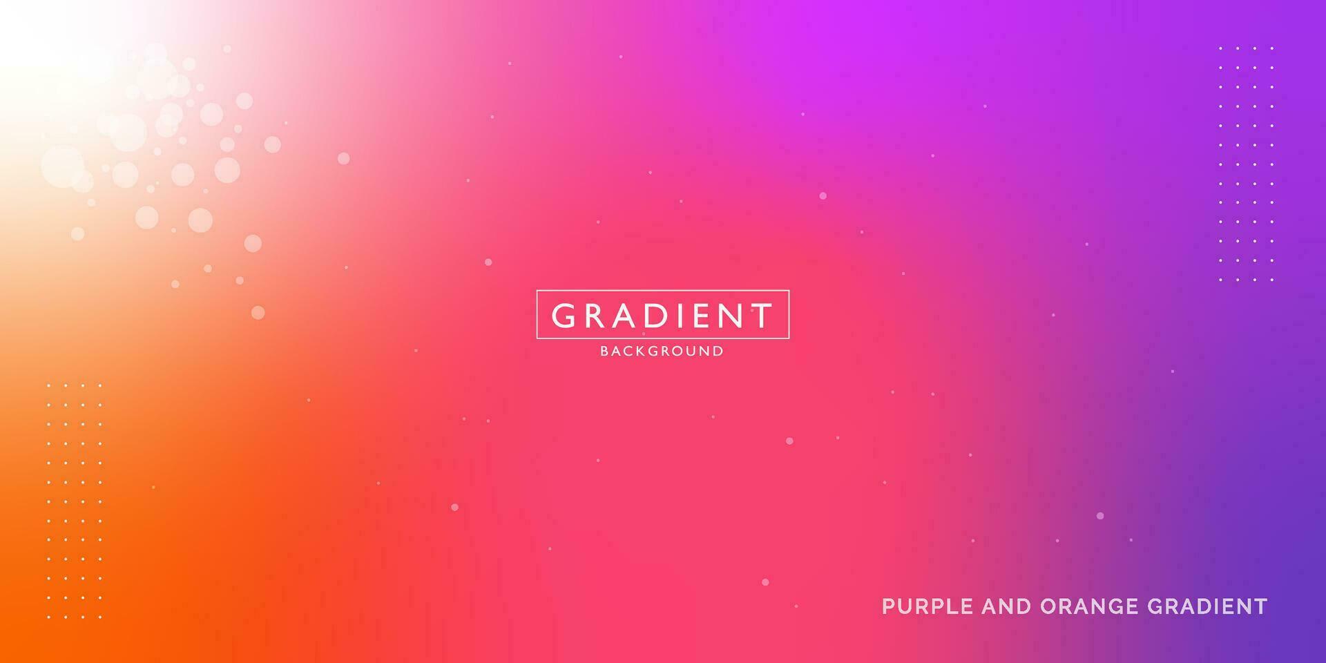 Purple and Orange Gradient Background or Gradient Abstract Background or Full Color Abstract Background vector