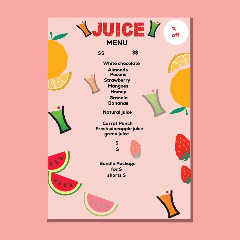 juice menu template 27858082 Vector Art at Vecteezy juice menu template 27858082 Vector Art at Vecteezy
