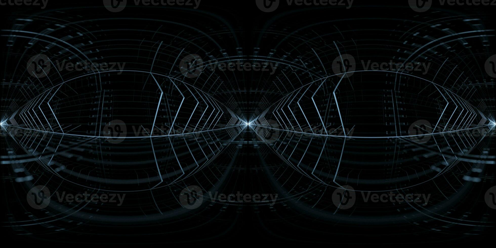 Dark tunnel background, 3d rendering. photo