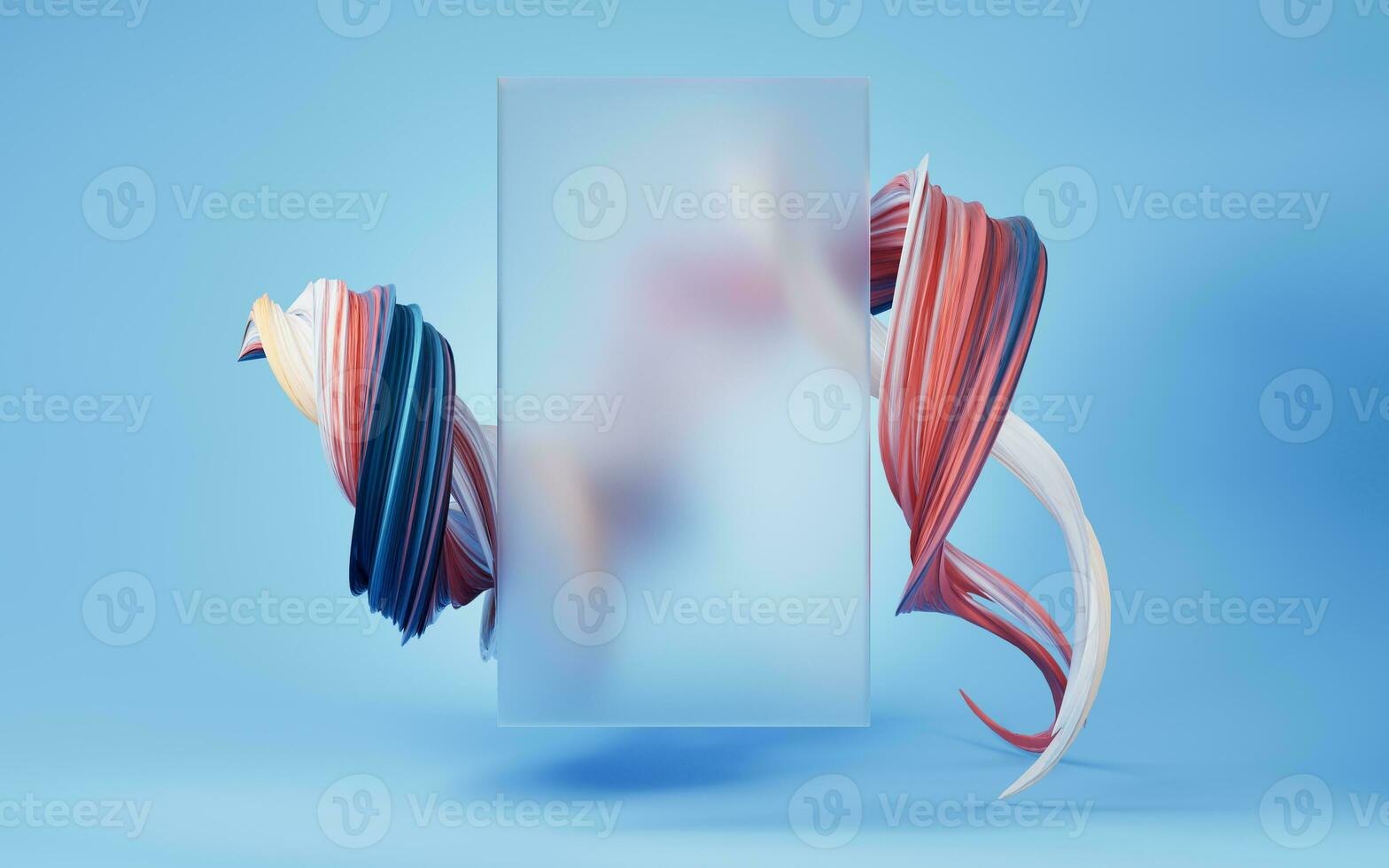 Abstract flowing gradient lines, 3d rendering. photo