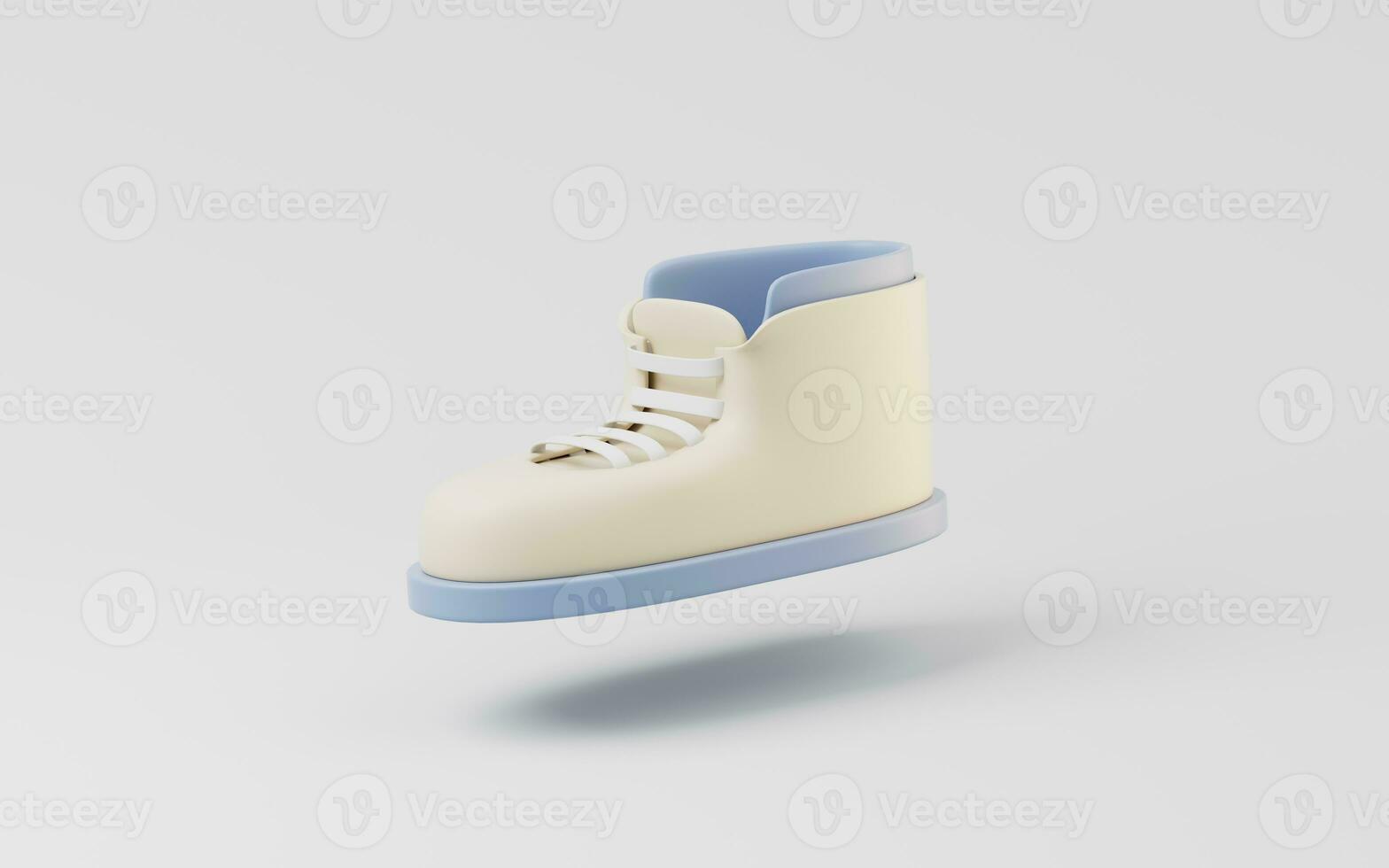 A shoe with white background, 3d rendering. photo