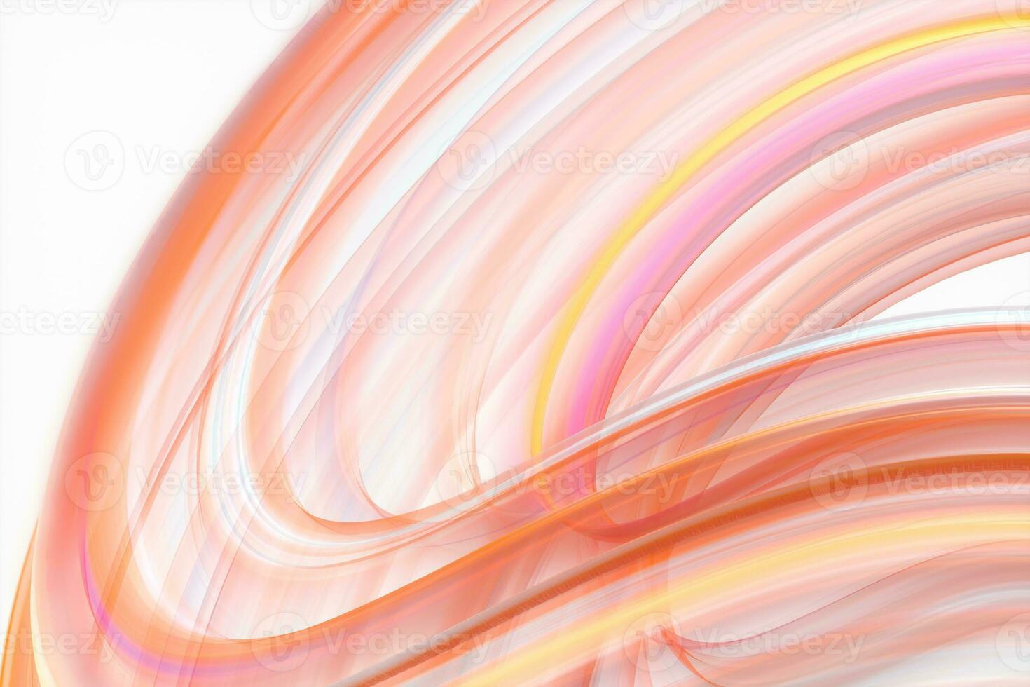 Colorful round geometry, gradient curve background, 3d rendering. photo